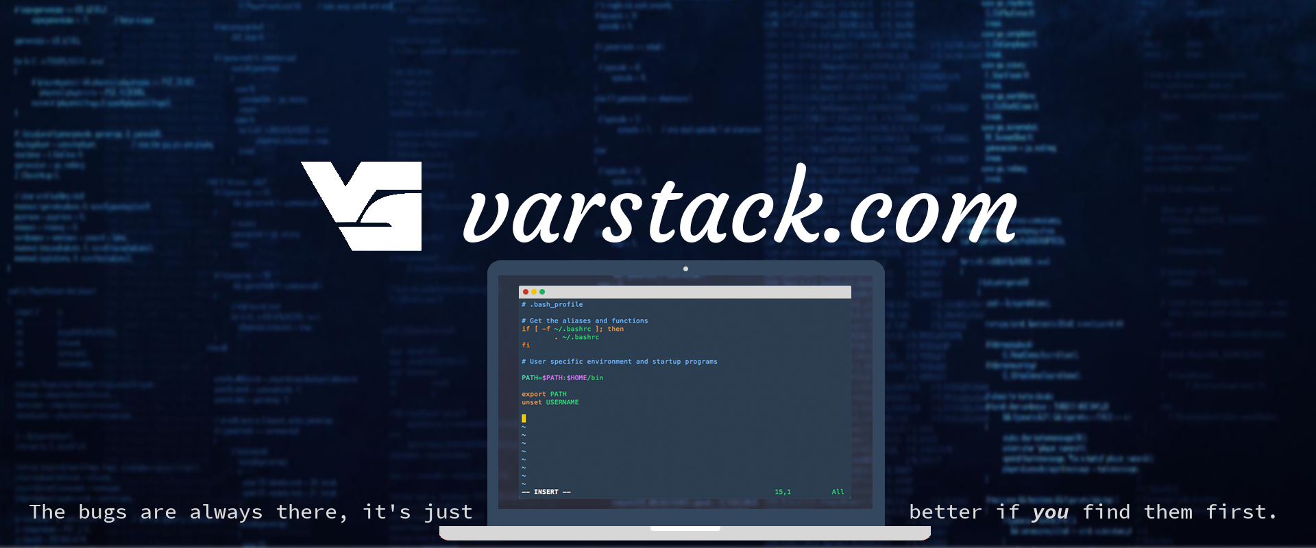 Varstack Logo - Bugs are always there